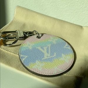 Pastel LV key chain